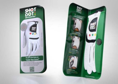ShotDotGlove by Grip4orceGolf – individual packaging for golfing gloves that assist with shot accuracy