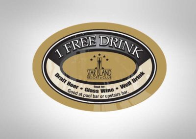 Star Island Free Drink Label